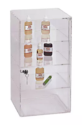 3 Removable Shelf Clear Acrylic Display Case Retail Jewelry Merchandise Lock Key • $145.97