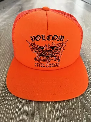 Volcom Trucker Hat - Orange - One Size - Great Condition - Rare Item • $23.50