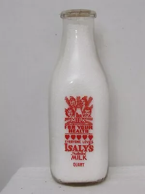 TSPQ Milk Bottle Isaly Isaly's Dairy Mansfield OH Pittsburg PA EVERYONE LOVES • $24.99
