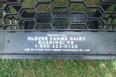 Clover Farms Dairy Hard Plastic Milk Crate Black/white Reading Pa. 19x13x11 • $12.95