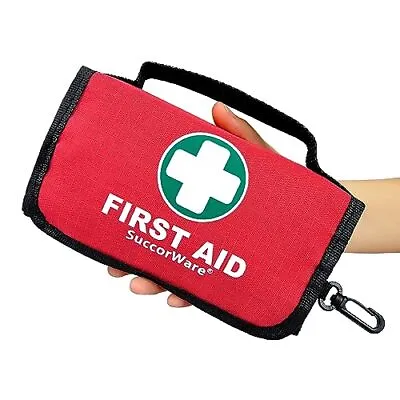 Mini First Aid Kit For Home Camping Hiking Backpacking Travel Vehicle Outdoors • $19.99