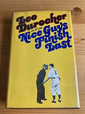 Nice Guys Finish Last Leo Durocher Vintage Baseball Hardcover Autobiography 1975 • $10