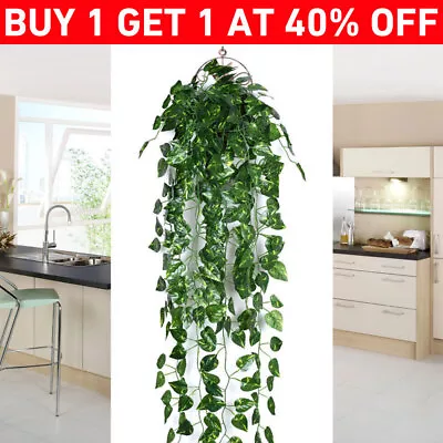 Artificial Ivy Trailing Vine Fake Foliage Flower Hanging Leaf Garland Plants UK • £4.79