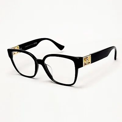 Versace VE3329B Eyeglass Frames Full Rim Designer Eyewear Black Gold 54-17 145 • $109.99