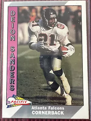 1991 Pacific Deion Sanders Football Card #1 NM-MT FREE SHIPPING • $1.49