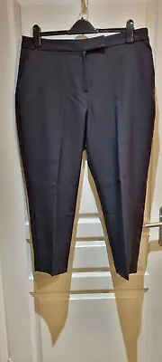 Tailored Slim Leg Black Crop Trousers Size 18 Minimum Wear VGC • £8.50