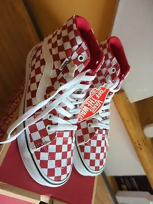 VANS FILMORE HI CHECKERBOARD Shoes For Women NEW & AUTHENTIC Size 8 • £48.22