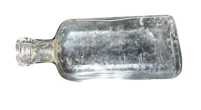 £8.50 • Buy A Vintage Dug Up Clear Glass Medicine Bottle With Table Spoon Embossed On It 