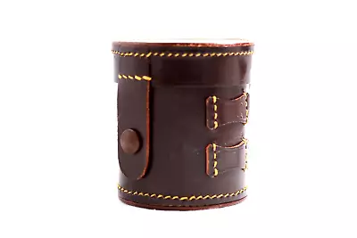 Vintage Small Brown Leather Lens Case (excellent) • $11.66