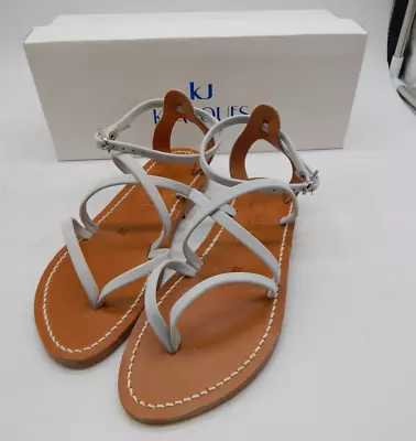 K.Jacques Epicure Women's Ankle Strap Buckle Strappy Flat Sandals EU 38 EU 37 • $129.99