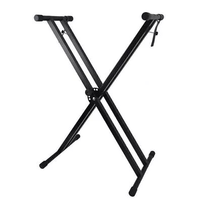 Metal Folding Double Braced X Style Music Piano Keyboard Stand Adjustable Height • $32.99