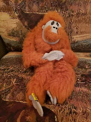 Orangutan Plush Stuffed Animal 1999 K&M Enterprises Vel Cro Feet Hands Monkey • $17