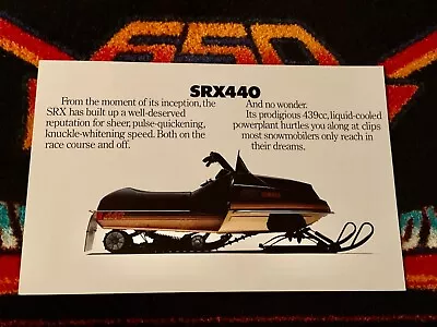 🏁 ‘80 YAMAHA SRX 440 Snowmobile Poster Vintage Sled ((KNUCKLE WHITENING SPEED)) • $21.88