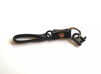 Key Chain Fish Hook Leather Ring Shackle Make In USA • $23