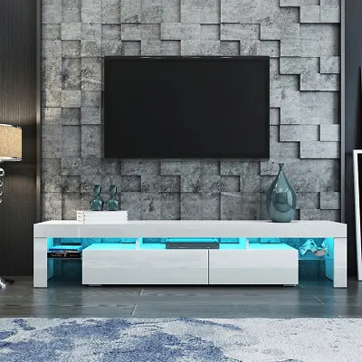 $259.95 • Buy 189cm TV Stand Cabinet 2 Drawers Wood Entertainment Unit High Gloss Furniture WH