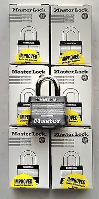 Lot Of 6 Master Lock Commercial Grade Laminated Padlock Pad Lock KEYED ALIKE • $49.95