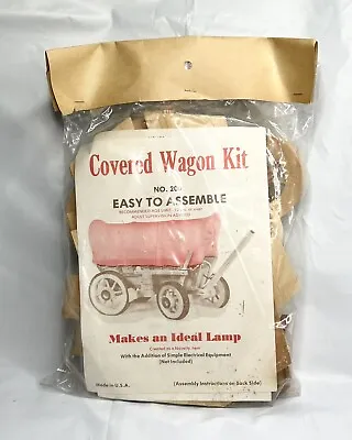 $25 • Buy Vintage Covered Wagon Kit No. 200 Wooden Toy Craft USA New
