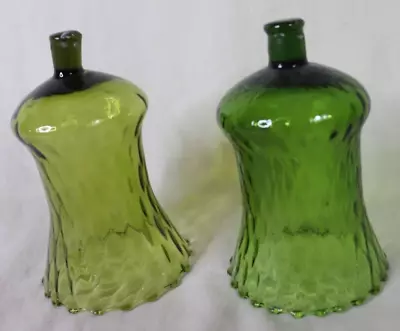 Vintage Set Of 2 Green Honeycomb Hurricane Peg Candle Holders 5  • $8.99