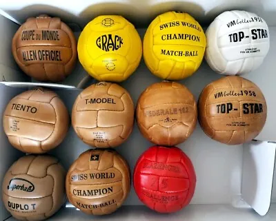 Historical Mini Ball Set Of 11 Pcs FIFA Worldcup 1930 To 1966 In Leather Size 1 • $210