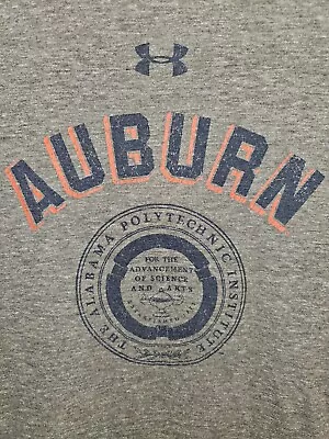 Under Armour Auburn University Medium Mens Gray Graphic Logo Tshirt • $13.99