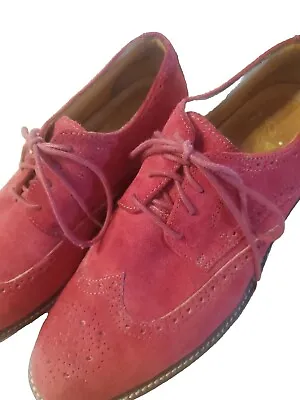 Red SUEDE Wingtip Mens Size 10.5 Dress Shoe Oxford Sperry Top-Sider Holiday Jazz • $45.97