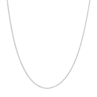.80mm Diamond Cut Cable Chain Necklace Real Solid 14K All White Gold • $137.49