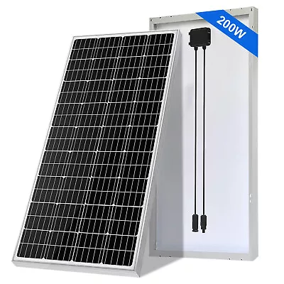 200W 12V Solar Panel Monocrystalline System Off Grid Camping RV Caravan Boat Car • £129.58