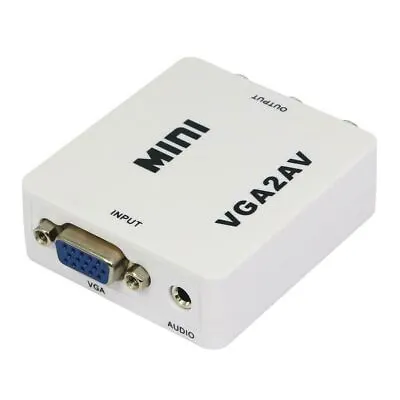 VGA To AV Composite AV CVBS 3RCA To VGA Video Adapter Converter For PC TV HD • $6.99