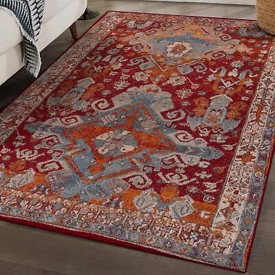 Luxe Weavers Red Moroccan Floral Area Rug • $136