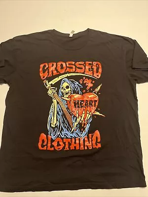 Crossed Heart Clothing Grim Reaper T-Shirt Adult 2XL Black Multi-Color Concert T • $23.99