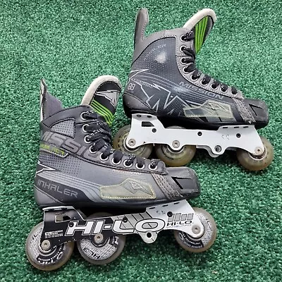 MISSION Inhaler Hi-Lo AC7 Inline Hockey Skates Sz 2E (US Sz 3 EU 35) • $39.95