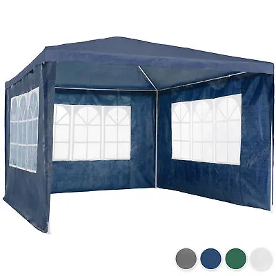 Gazebo With Sides Garden Metal Pergola Hot Tub Camping Waterproof Shelter 3x3m • £53.99