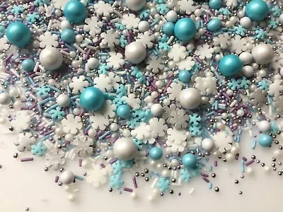 Frozen Cupcake Sprinkles Mix Elsa Cake Decorations Birthday Disney Toppers • £3.50