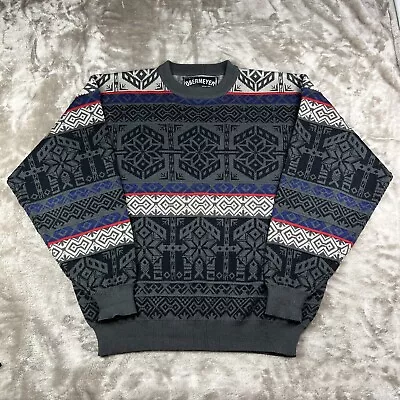 Vintage 90s Obermeyer Mens Wool Blend Knit Nordic Ski Sweater Size Large • $38.88