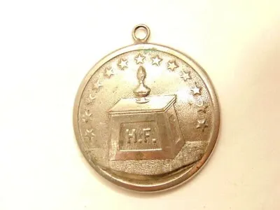 Older Silver Colored Fraternal Pendant With Table Or Alter With H.F. On Face • $8.99
