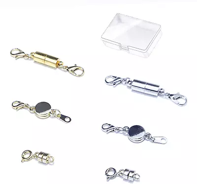 Strong Magnetic Lobster Clasps Jewelry Necklace Converter Extender Gold Silver • $7.74