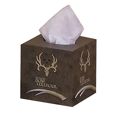 Bone Collector Tissue Box Cover Resin Michael Waddell Brown Country Antler Logo • £31.23