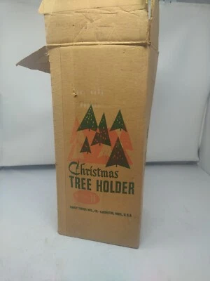 $17.99 • Buy Vintage Christmas Tree Stand Red With Aluminum Legs MCM Handy Things Model 14
