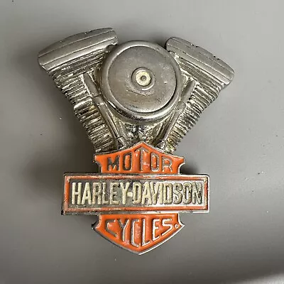 Vintage Harley-Davidson Motor Company V2 Twin Engine Belt Buckle 1991 Genuine HD • $44