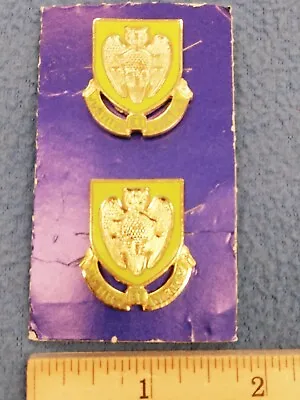 PAIR OF - MP U.S. Army MILITARY POLICE SCHOOL Unit DI DUI Crest PINS - G-23 • $7.95