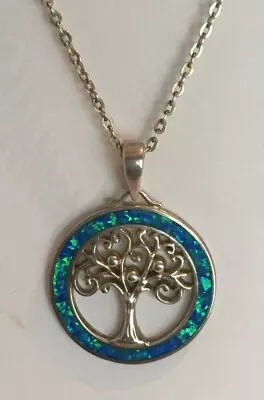Sterling Silver Family Tree Tree Of Life Pendant Necklace • $19.99
