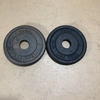 2-2 1/2 LB Standard Size Weight Plates YORK  BAR BELL • $15.99