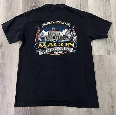 Vintage Harley Davidson Shirt Large Of Macon Georgia 1997 USA Biker 90s VTG • $35