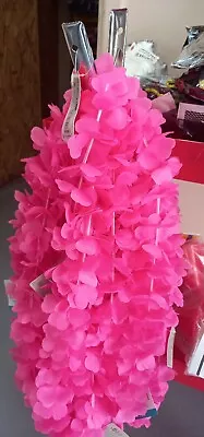 Henbrandt 100cm Hawaiian Lei Tropical Flower Necklace PINK • £3