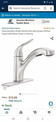 Moen 87557 Pull-Out Sprayer Kitchen Faucet - Chrome • $60