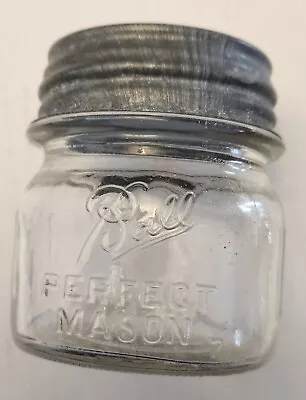 Vintage Ball Perfect Mason 1/2 Pt. Canning Jar With Ball Zinc Lid MADE IN U.S.A. • $8