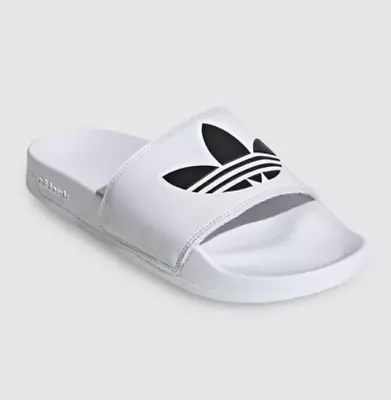 $34.49 • Buy Adidas Originals Shoes Adilette Lite Slides White/Black/White Slip On Sandals