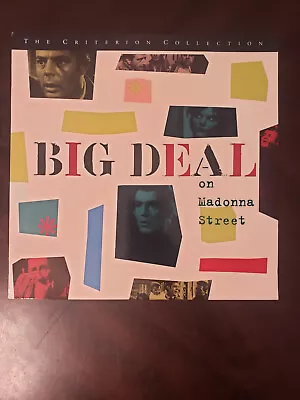 Criterion #321 Laserdisc Big Deal Madonna Street ITALIAN Rome Italy Janus 21 • $8