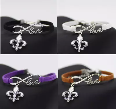 New Orleans Saints Vintage Fleur De Lis  Charm Bracelet • $2.99