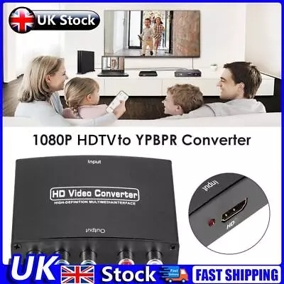 HDMI-compatible To YPBPR Component Converter 1080P Video Audio Adapter For TV PC • £13.29